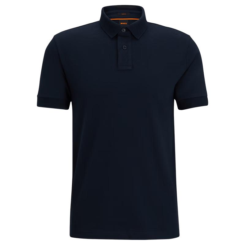 

Мужская рубашка-поло BOSS с коротким рукавом и двумя пуговицами XL