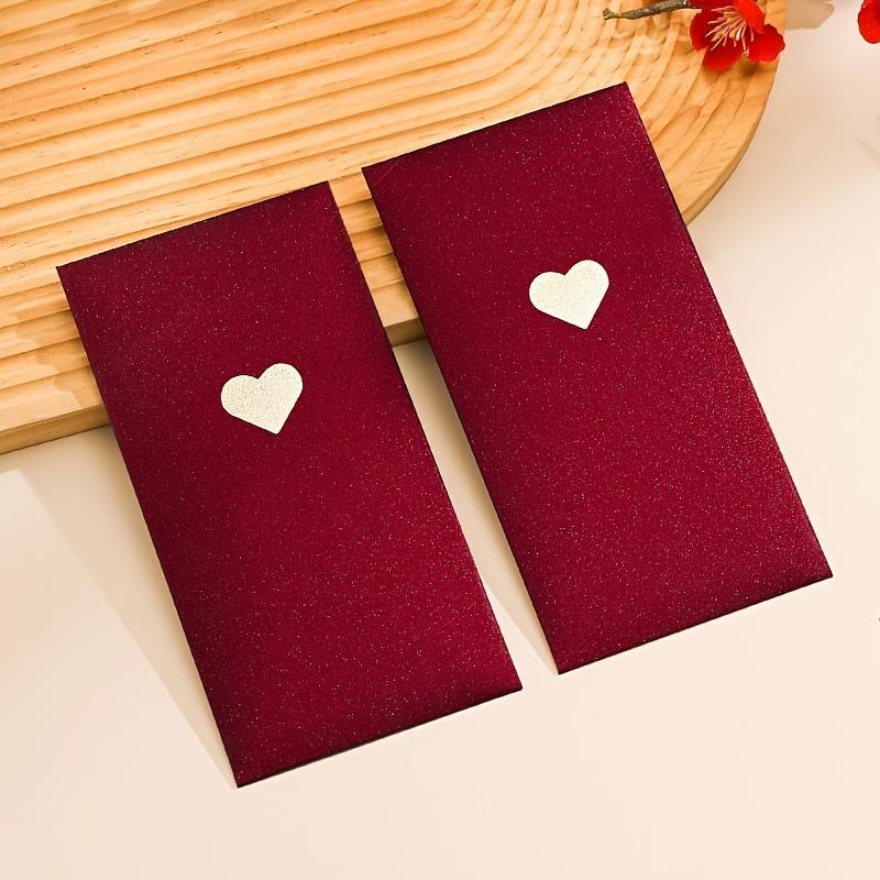 8pcs High Quality New Year Red Envelope with Exquisite Love Patterns, in Three Colors - Perfect for Valentine's Day/New Year