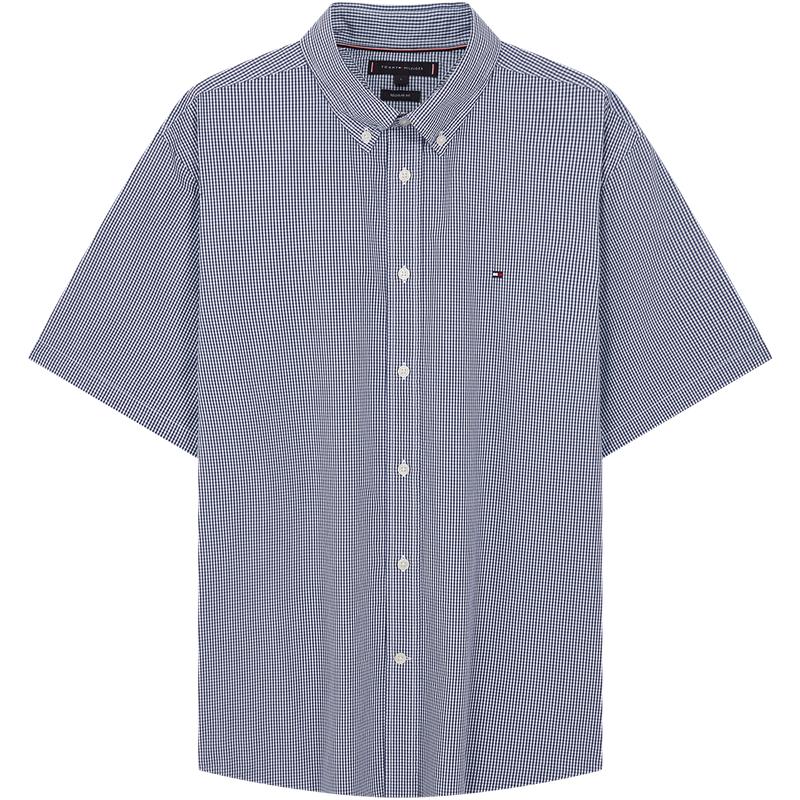 

Tommy Hilfiger Men s Plaid Poplin Short-Sleeve Shirt S