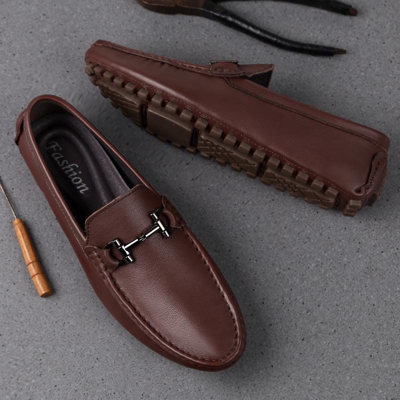 Man Shoes Leather Genuine Summer Mens Moccasin Shoes Fashion Leather Loafer Shoes Men Luxury Big Size 38-47 Male Casual Footwear