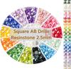 R-04 2.5mm Square AB Drill Sparkling Diamond Art Dots Mosaic Beads Diamond Painting Kit Square AB Drills