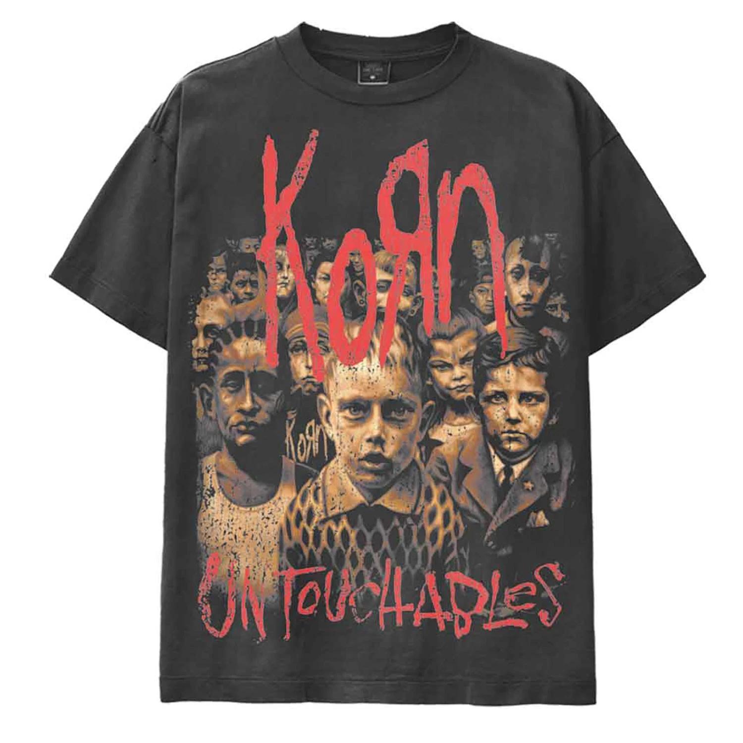 Men s Korn Untouchables Cover 2002 T-shirt XX-Large Black M