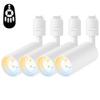 ANWIO Spotlights, Set of 4, for Duct Rails, 4.5W (40W Equivalent), Remote Control Included, Built-in LEDs, No Bulb Required, Scandinavian Design,