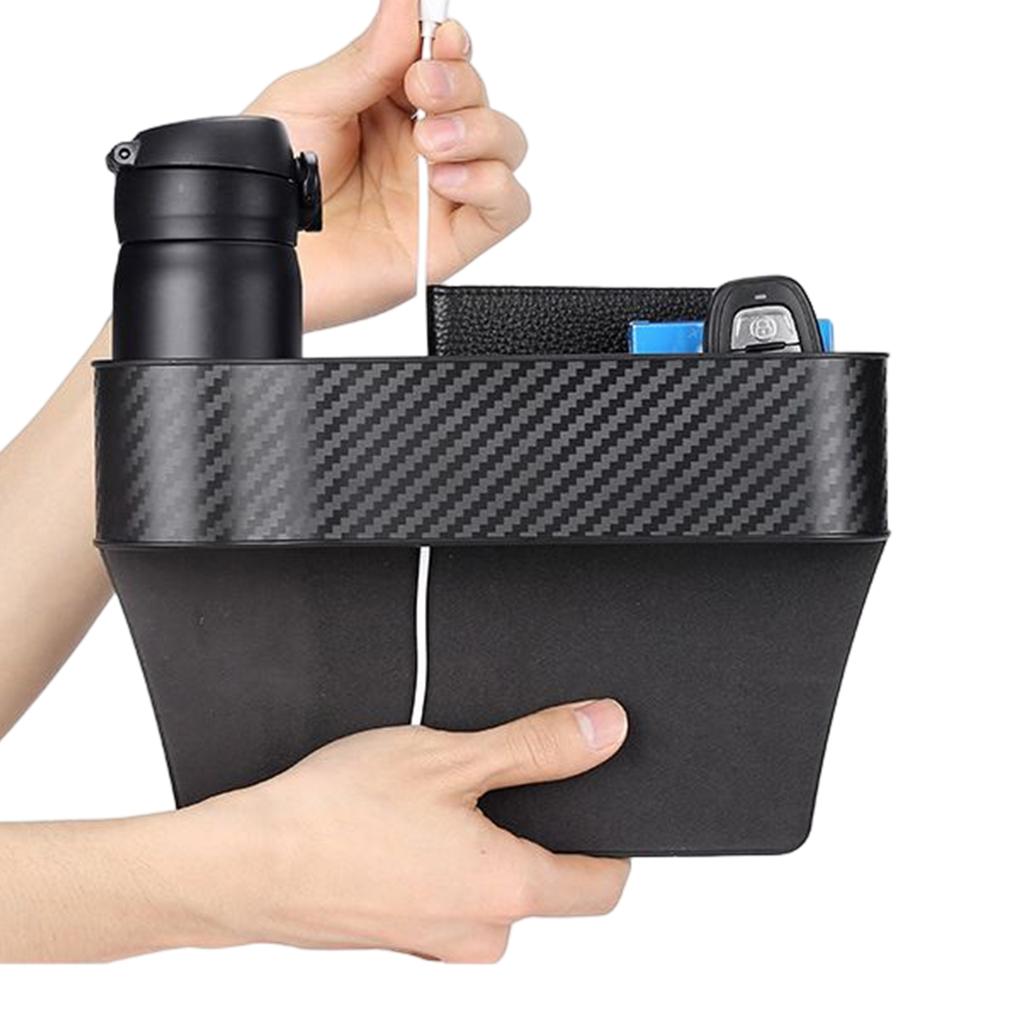 Car Seat Gap Filler Organizer Box Car Front Seat Storage Holder ABS Auto Seat Crevice Slit Organizers Box Universal Car Interior