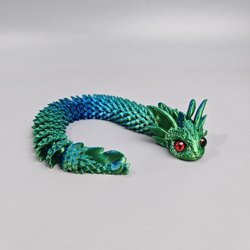 3D Printing Beautiful Snake Joints Movable Toy Model Simulation Eyes Creative Gift Stress Relief Toys Home Decor Small Ornaments