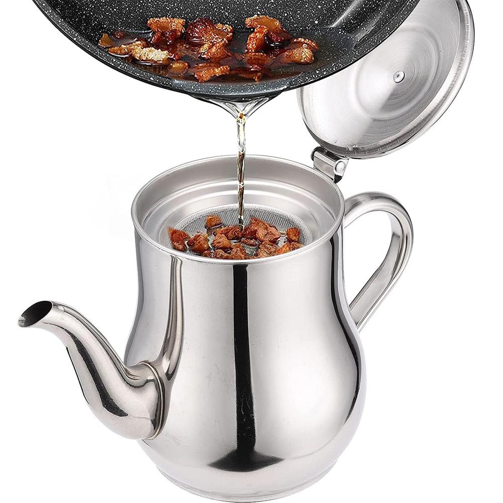 

Кухонный горшок для масла 24 унции из нержавеющей стали, жаростойкий, подходит для дома, кухни, ресторана, кемпинга и путешествий