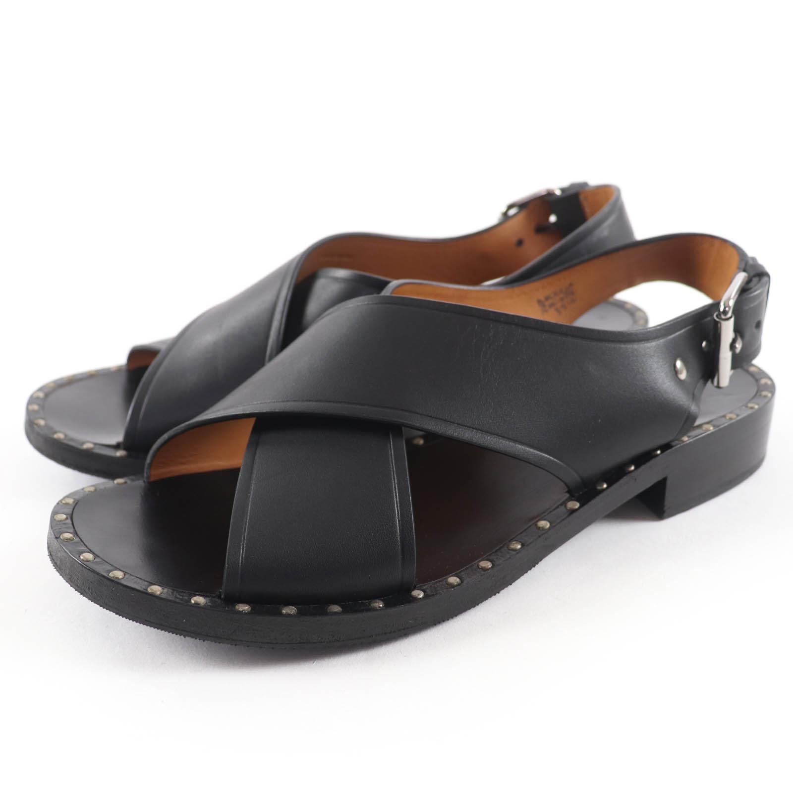

Great CHURCH S Sandals RHONDA Cross Strap Flat Leather black leather Women 35.5 Used