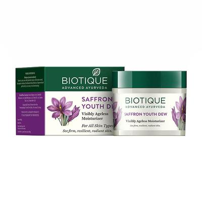 קרם עם זעפרן: חידוש העור והידרציה (50 גרם), Saffron Youth Dew Visibly Moisturizer ללא גיל,