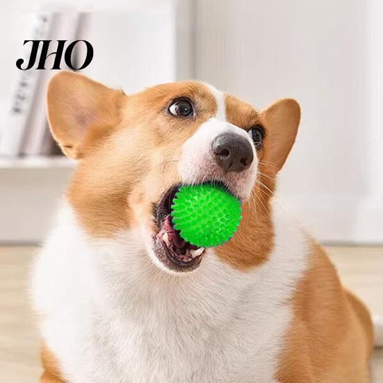 Soft Burrs Pet Toy Squeaky Dog Chewing Sound Ball Safe Teeth Cleaning Interactive Puppy Chew Balls Training Toys Supplies for Boredom Relief