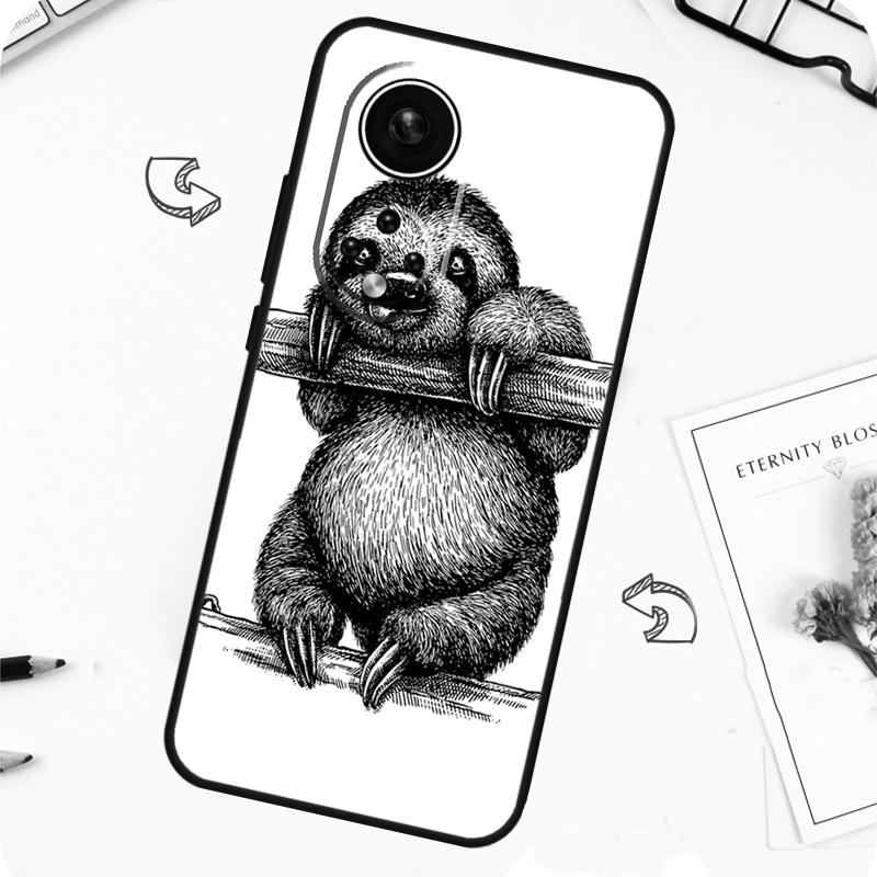 Kawaii Cute Sloth Face Case For Honor Magic 7 5 6 Lite Honor 200 Pro X8b X9a X8a X8 X9 X9c X9b 50 70 90 Lite Cover