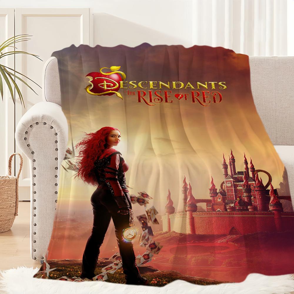 Film The Rise of R-Red Blanket Plush Nap D-Descendants Sofa Rug for Living Room  Office Bedroom Birthday Home Travel Kid Gifts