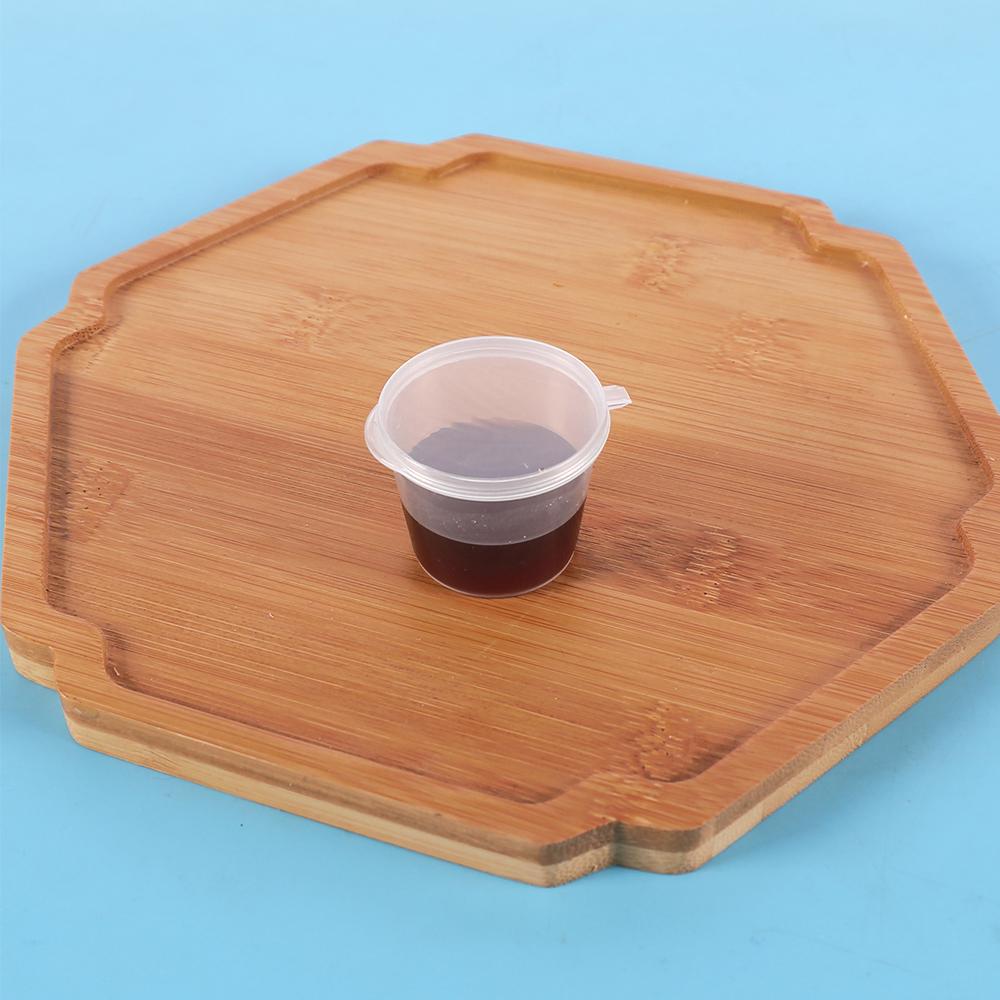 20Pcs Disposable Sauce Cup 25ml Portion Cups with Lids Souffle Sampling Cups Transparent Storage Container