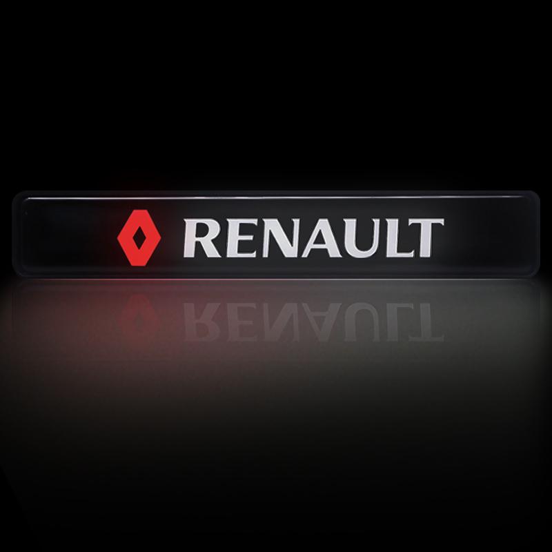 1Pcs Car Decorative LED Lights Front Hood Grille Badge Styling For Renault Dacia Megane 2 3 Duster Koleos Logan Clio Laguna Sandero