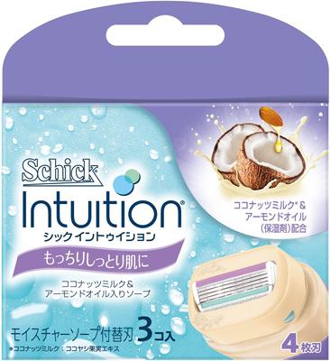 Schick Intuition Replacement Blade for Women Razor for Smooth and Moist Skin (3 Pieces)