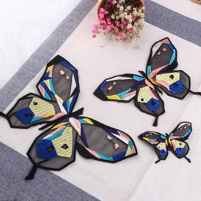 

1 комплект кружевных нашивок-бабочек, пришивные вышитые аппликации для одежды, платья, органзы, 3D бабочки для шитья, для ремонта дыр на шторах, новые