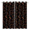 2pcs/set Horror Halloween Window Curtain Bat Spider Pumpkin Ghost Haunted House Home Decor Blackout Polyester Fabric Curtains