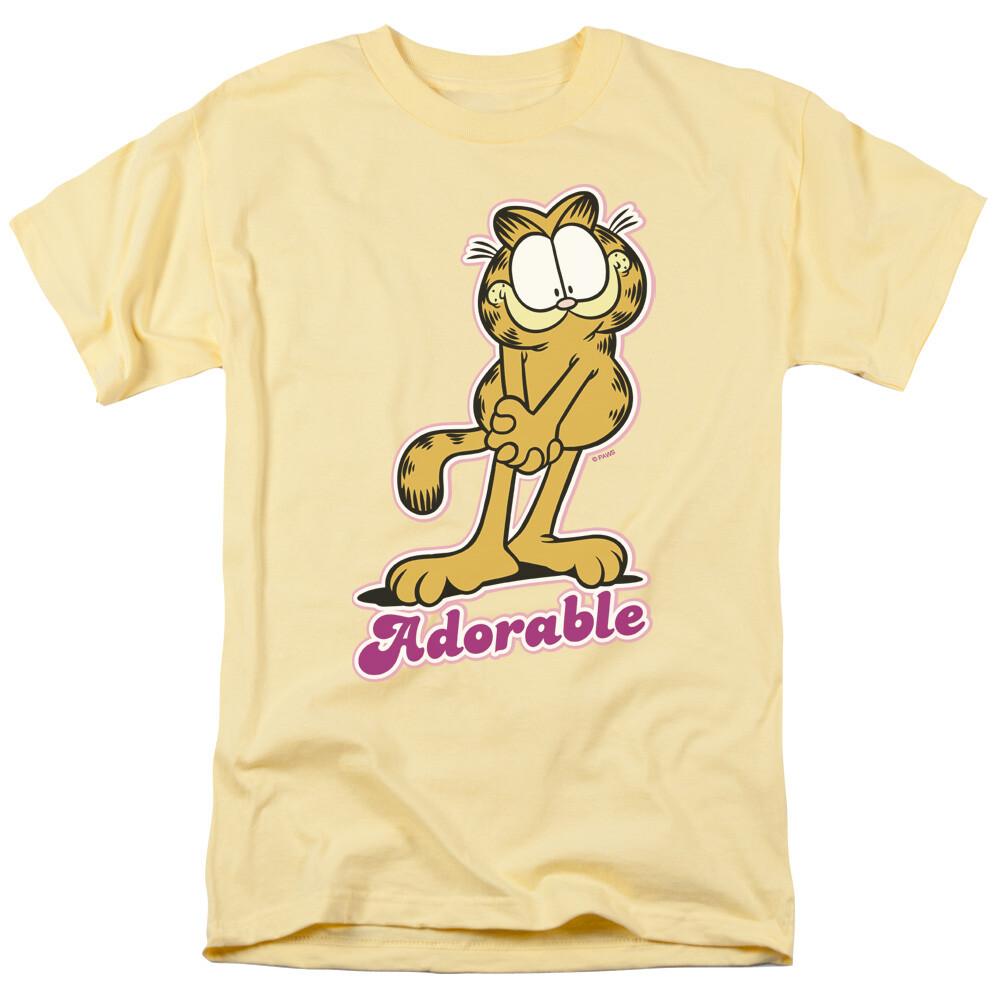 Garfield Adorable T-shirt Mens Licensed Cat Jim David Comics Tee Banana XXL
