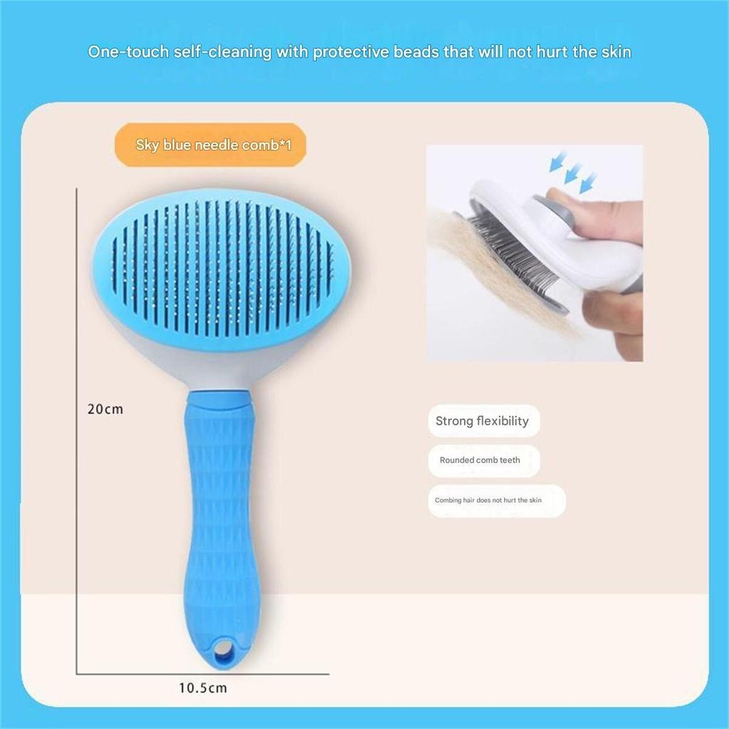 Cat and Dog Hair Removal Comb Dog Hair Cleaner To Remove Loose Hair Teddy Bichon Needle Comb Fluffy Bath Pet Supplies