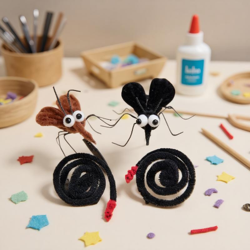 Charming Insect Spring Hair Clip; Mosquito Hairpin Plush Toy; Children's Humorous Prop; Girls Decor & Photo Accessory