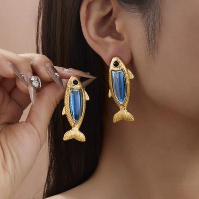 Uniquely Design Fish Earrings for Women Bohemian Vintage Daily Travel Banquets Accessories Birthday Gifts Anniversary Gifts