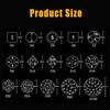 15 Piece  Multiple Digit Face Opaque Black Polyhedral Dice Set for RPG D3 D4 D5 D6 D7 D8 D10 D12 D16 D20 D24 D30 D60 D100