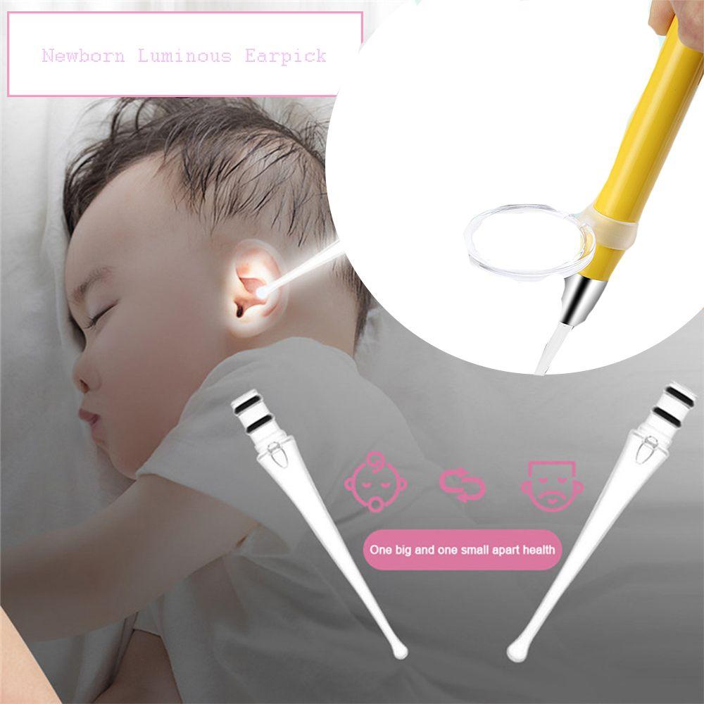 Buy Baby Ear Cleaner Visible Ear Curette Set Flashlight Earpick Light