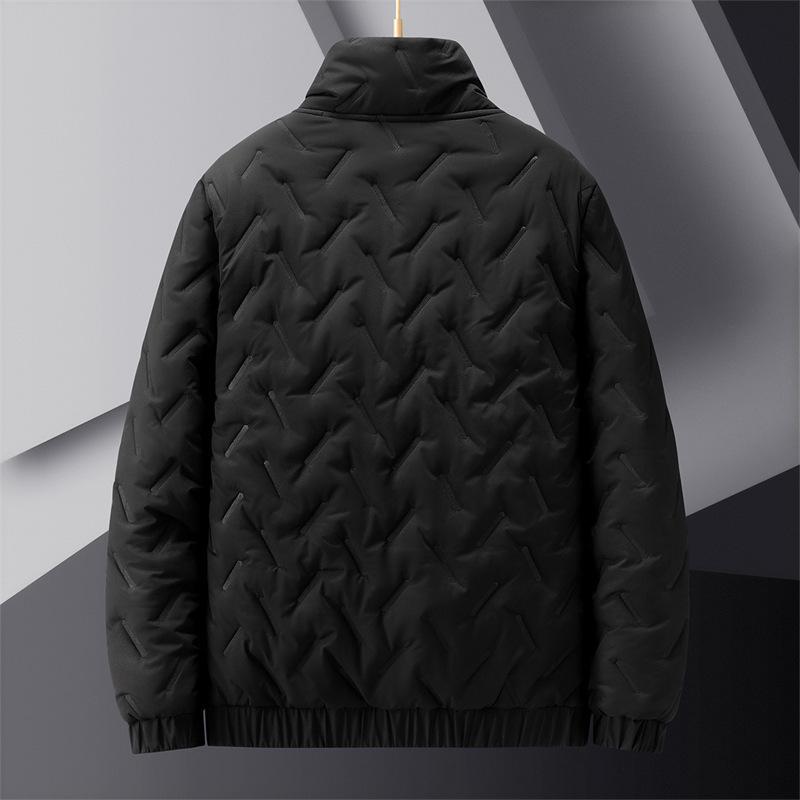 Men's Thick Winter Fleece Cotton Jacket - Large, Loose Fit