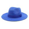 Unisex Summer Panama Sun Hat - Fashionable Straw Braid Fedora for Outdoor and Beach Wear.