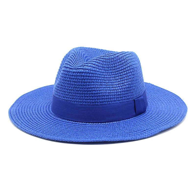 Unisex Summer Panama Sun Hat - Fashionable Straw Braid Fedora for Outdoor and Beach Wear.