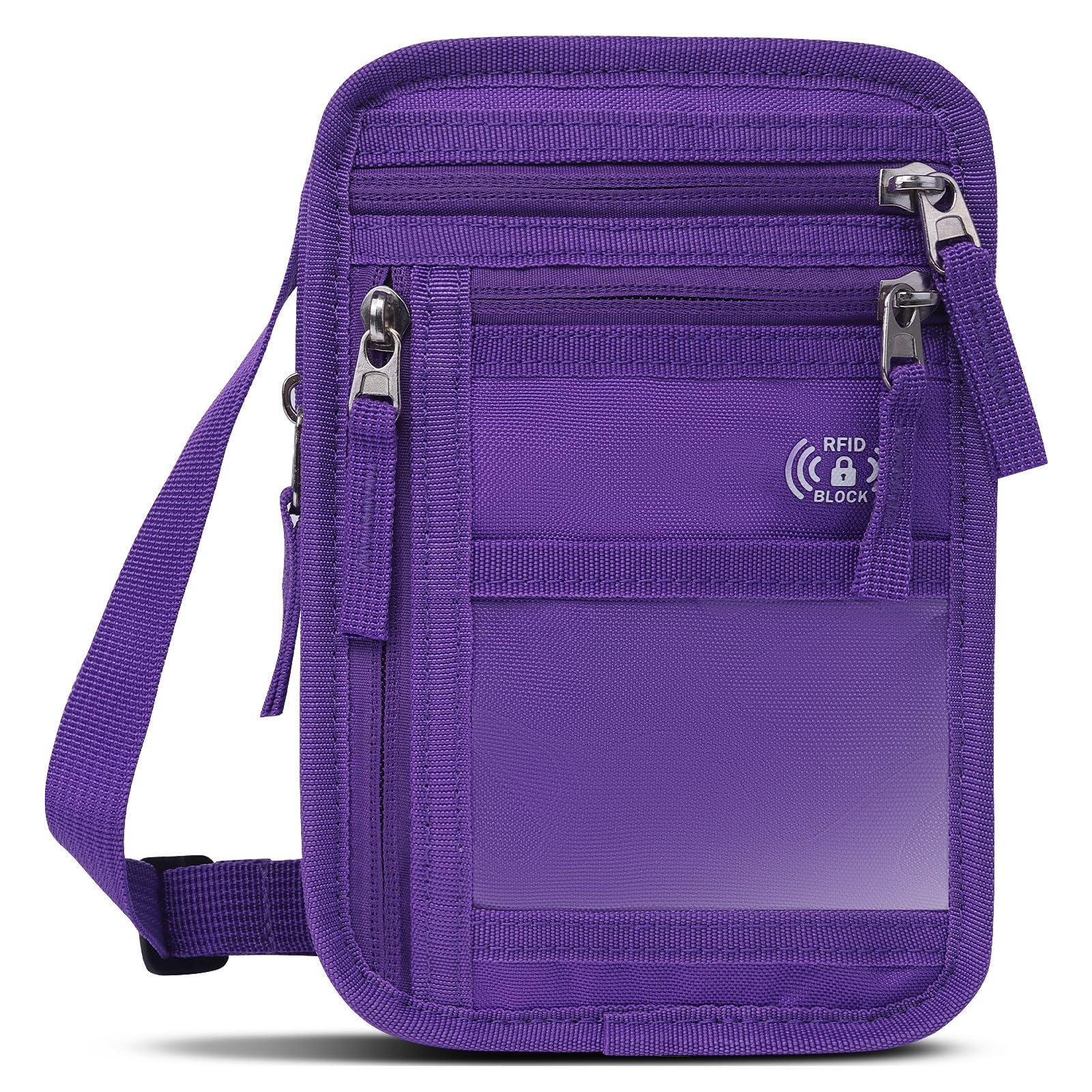 

Паспорт Скимминг Шея Безопасность Паспорт Вода Зарубежный Бизнес 9 Карманов [OPOALO] Чехол, RFID, Профилактика, 3-сторонний, Подвесной, Через Плечо, Мешочек, Чехол, фиолетовый