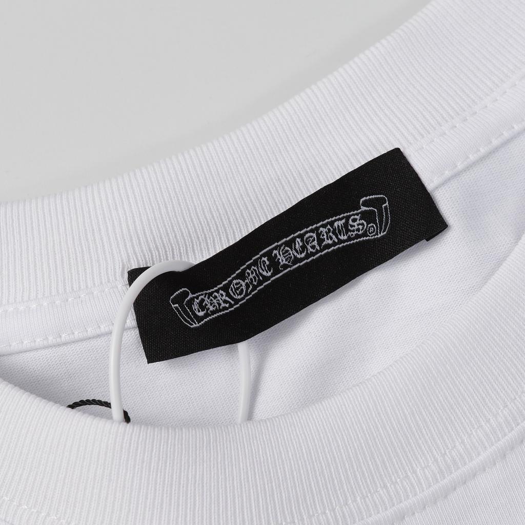 9988 CHROME HEARTS 2025 Summer New High Quality Cotton Round Neck Loose Large Size Men's and Women's T-shirt Couple T-shirt