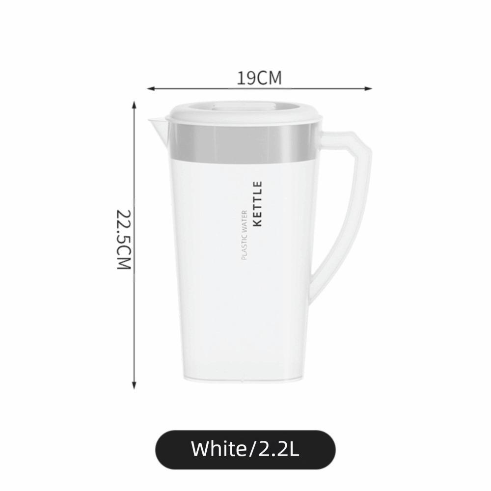New 1.3/2.2/3L Cold Water Kettle Large Capacity Plastic Juice Jug with Cup Heat Resistant Fall-resistant Pitcher Drinkware