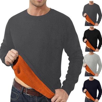 Herren Gefütterte Sweatshirts Premium Schwergewicht Fleece Pullover Dicke Thermische Sweatshirts