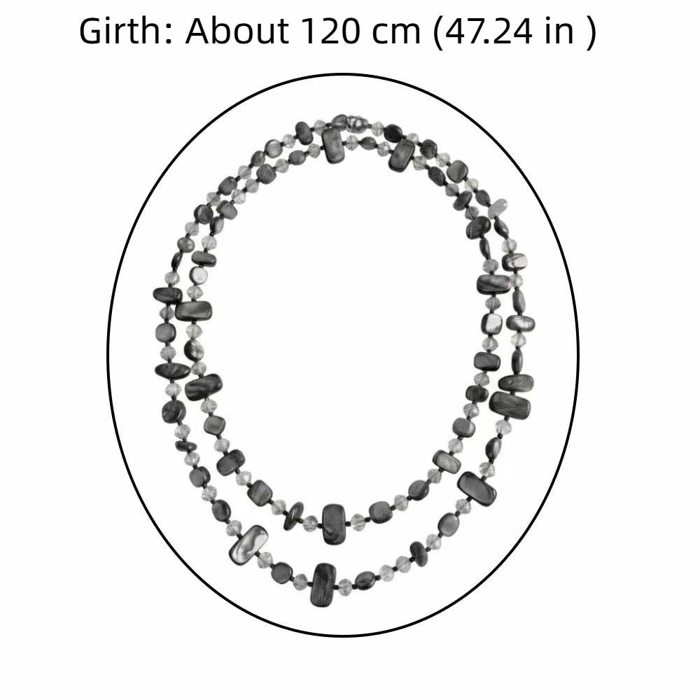 Irregular Geometric Multi-color Natural Stone Necklace Boho Shell Beads Choker for Gifts