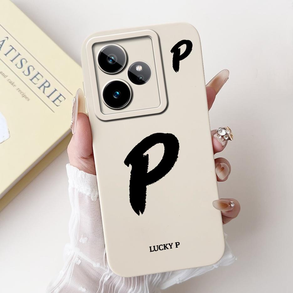 For Realme GT7 5G Case RMX5061 Cute Lucky Letters Cover Soft TPU Matte Phone Case For Realme GT 7 Pro GT7 T 7T GT7T Fundas Coque