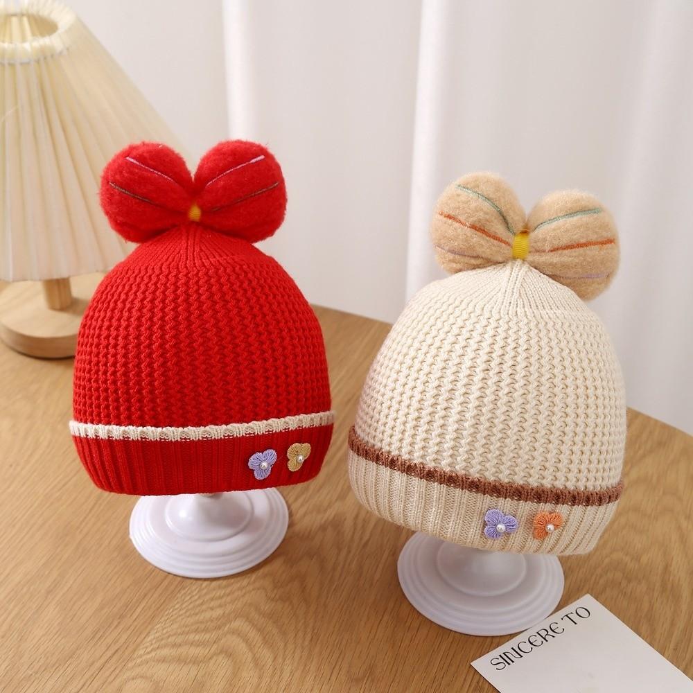Schleife Beanie Mütze Winddicht Überziehmütze Neu Ohrenschutz Mütze Baby