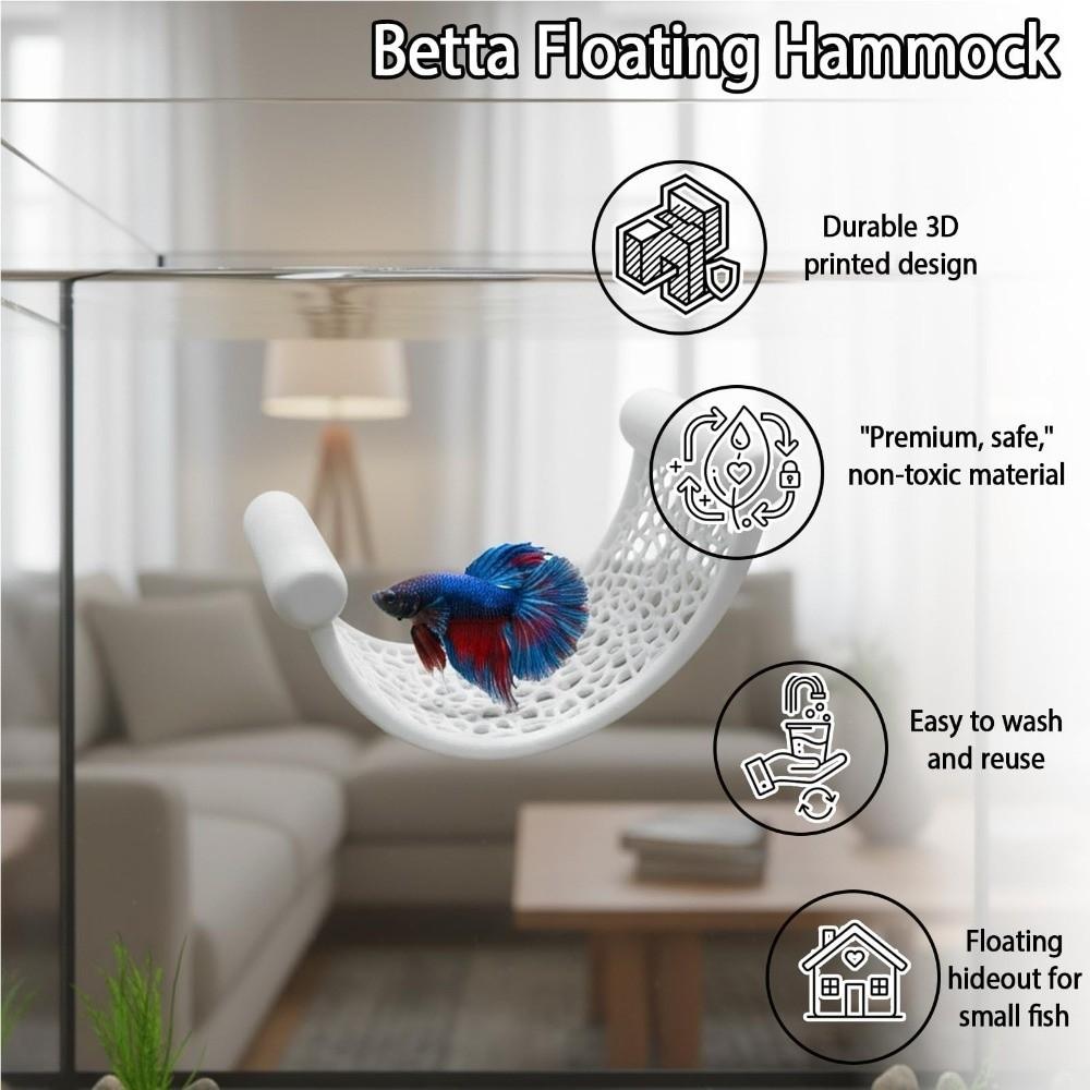 Plastic Betta Fish Hammock 3D Printing Aquarium Resting Platforms  for Rest Sleeping Playing