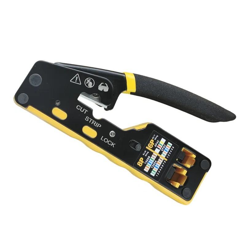 

Multi Functional Through-hole Network Cable Pliers Crimping Tool 5-6 Crystal Head Crimping Device Network Cable Making Tool