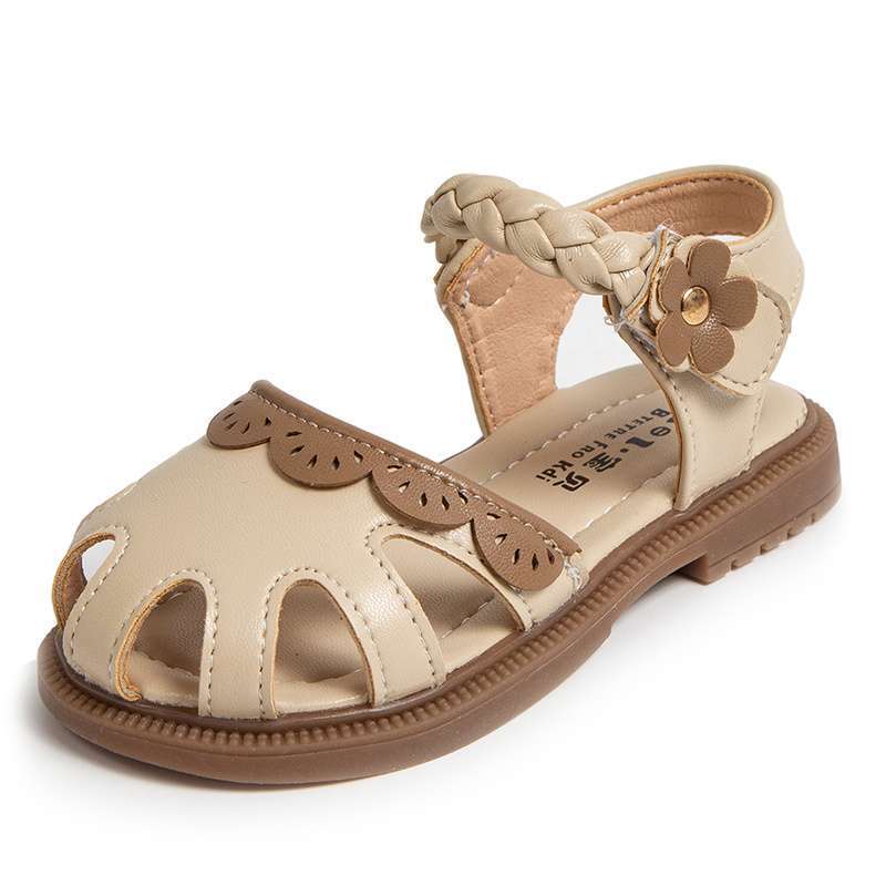 Girls baby sandals summer children's shoes soft sole non-slip bag head princess little girl summer children's sandals