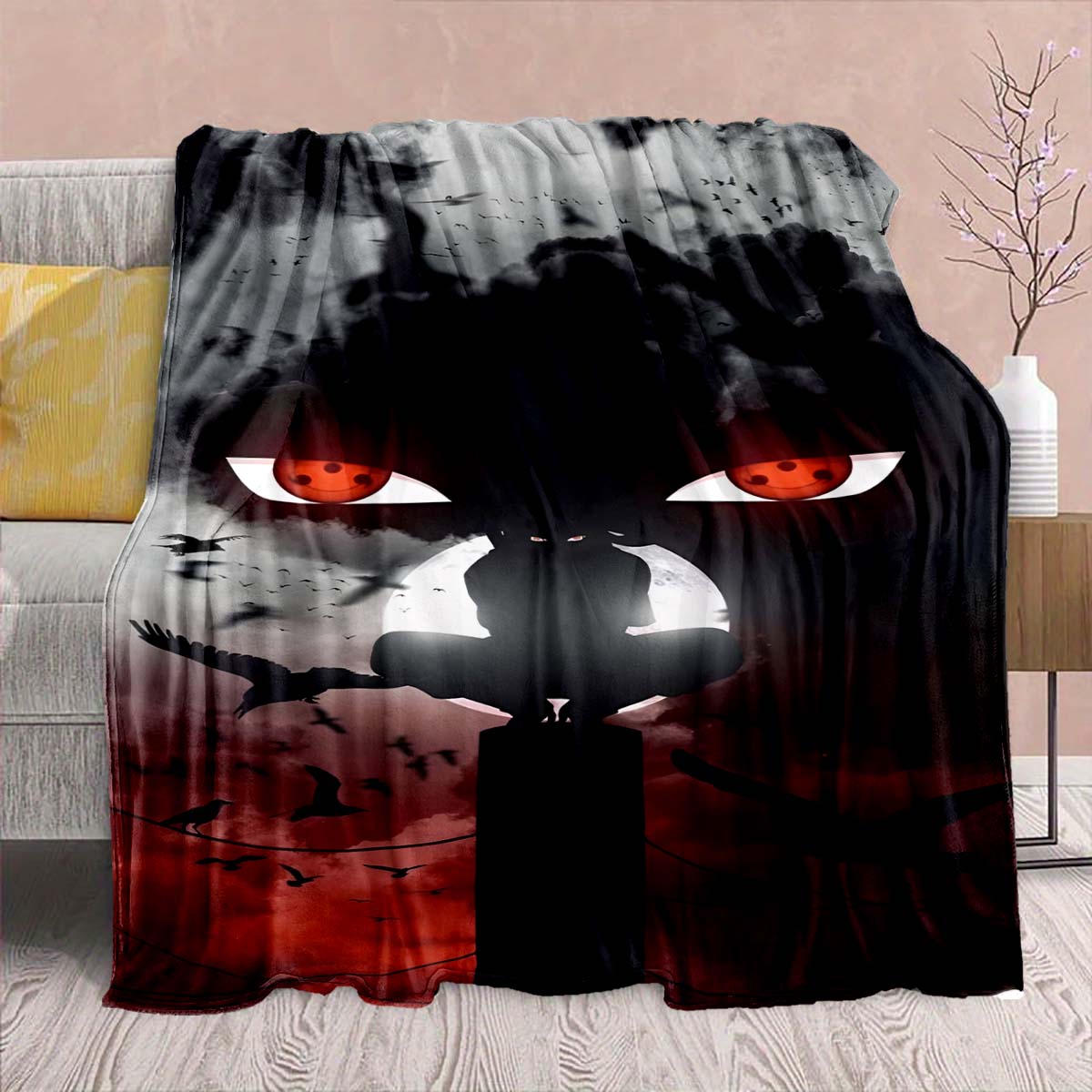 

Naruto Anime Flannel Blanket - Soft Warm Perfect for Sofa, Bedding Camping Travel Office Home Decor 75x90cm