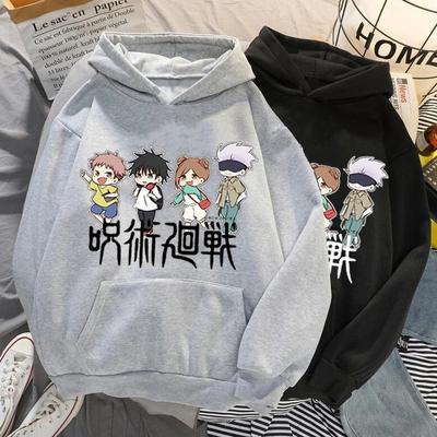 Jujutsu Kaisen japonia Satoru Gojo bluzy z kapturem z nadrukiem unisex luźny, oversize WoUnisex odzież bluzy polarowe kreskówki dres codzienny