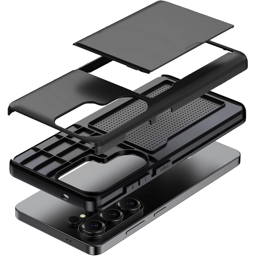 Samsung Galaxy S26 Ultra Case, Sliding Card Holder, Black