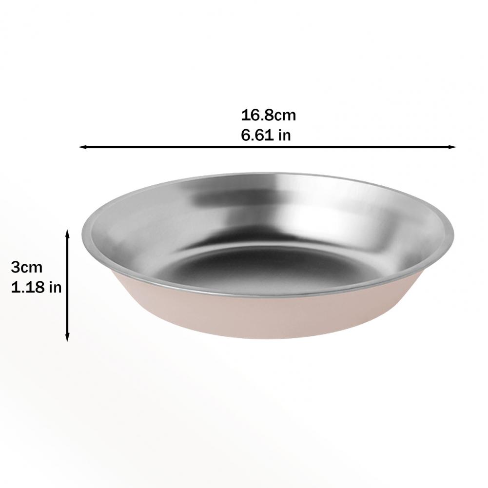 Stainless Steel Pet Bowl Non-slip Silicone Bottom Dogs Cats Feeding Bowl Anti-tip Pet Water Treat Food Feeder Bowl