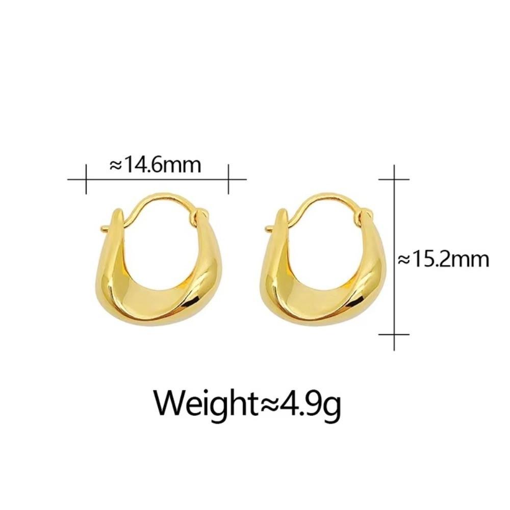 Versatile Chunky Hoop Earrings Simple Ear Pendant Vintage Drop Earrings  Women