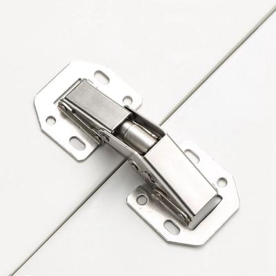 New Stainless Steel Cabinet Door Hinges Hydraulic No Punching Damper Buffer Folding Furniture Door Concealed Hinges Furniture