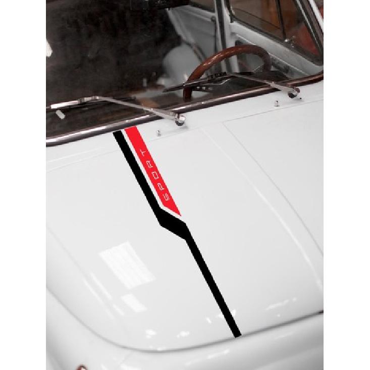 100cm Black Racing Stripes Tape Car Hood Bonnet Decorative Sticker Accessories