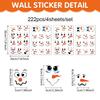Cartoon snowman emoji sticker funny snowman decoration sticker self-adhesive refrigerator sticker wall sticker gift box decoration