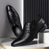 Men's Large Size Formal Leather Shoes for Spring & Autumn - White British Style, Ideal for Business, Studio Photography, Casual, or Wedding Attire.