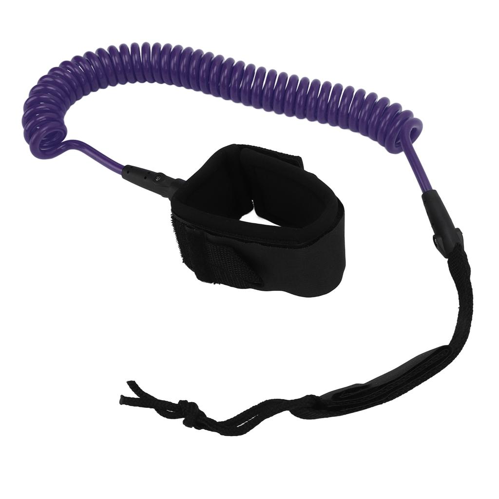 7mm 10Ft Surfing Foot Rope Adjustable Elastic TPU Surfboard Leg Straps Stand Up Paddle LeashPurple