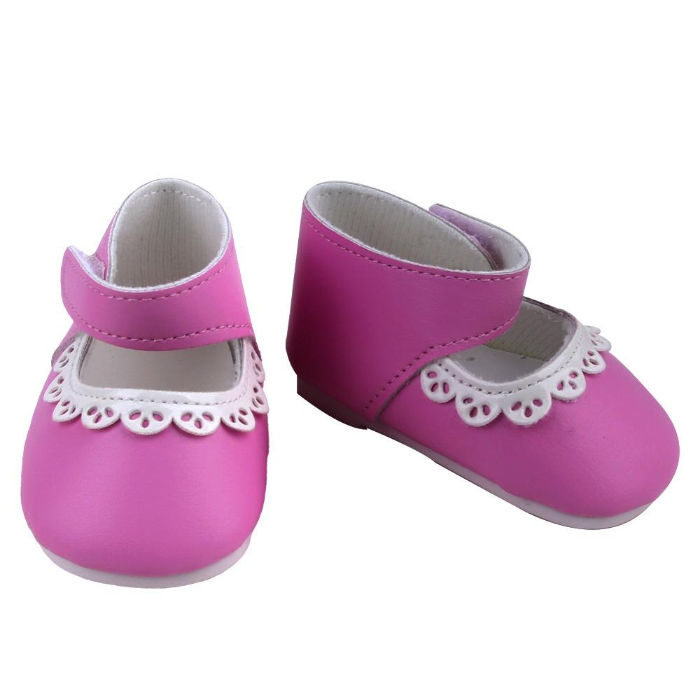 Pu Leather Doll Shoes 8cm Size Mini Gossip Shoes Baby Shoes Reborn Doll Shoes  Girl Dolls